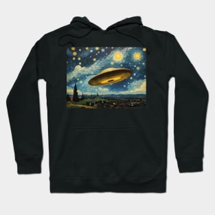 Vincent Van Gogh UFO Alien Starry Night Hoodie